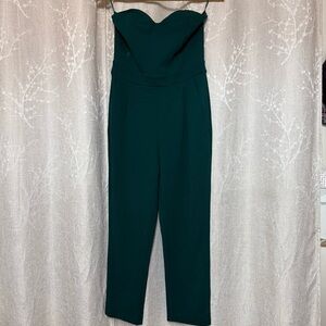 Elegant Green Express Jumpsuit Strapless